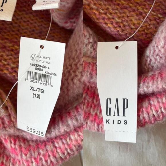 SOLD NWT Gap Kids Hooded Sweater XL Big Girl 12 Ombre Spacedye - Picture 7 of 14